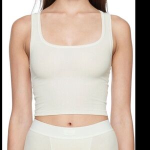 SKIMS Ribbed Ivory Tank